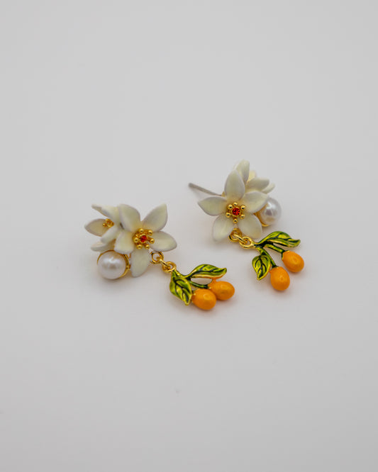 Pendientes Azahar Mandarina